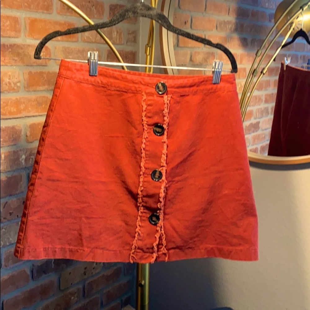 Francescas A line burnt orange skirt